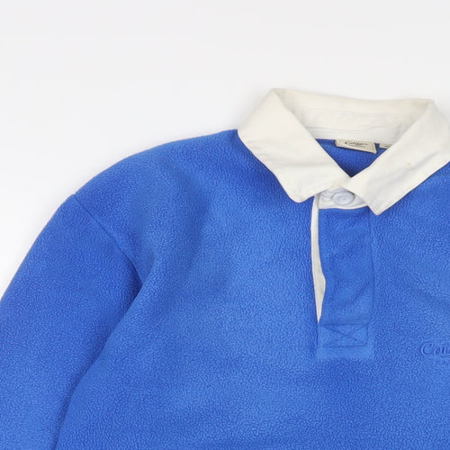 Cotton Traders Mens Blue Polyester Pullover Sweatshirt Size XS - Logo, Embroidered