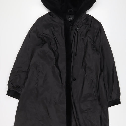 Paul Berman Womens Black Jacket Coat Size 10 Button