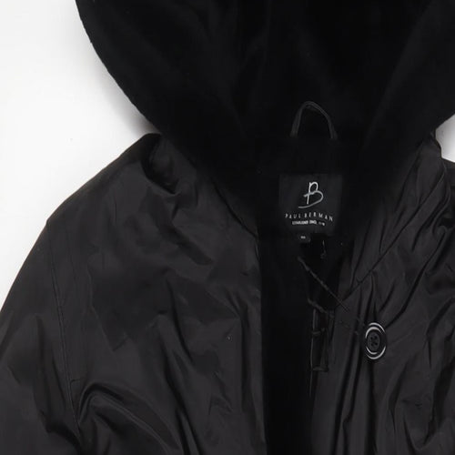Paul Berman Womens Black Jacket Coat Size 10 Button