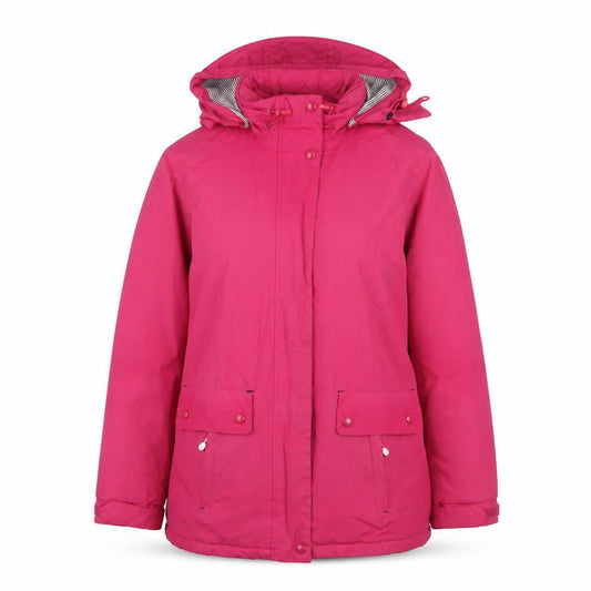 Front view of Artic Storm women’s pink jacket coat, size UK 12, zip