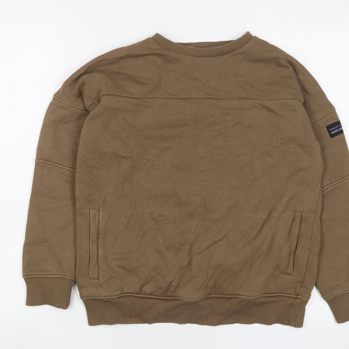 NEXT Boys Brown Cotton Pullover Sweatshirt Size 11 Years Pullover