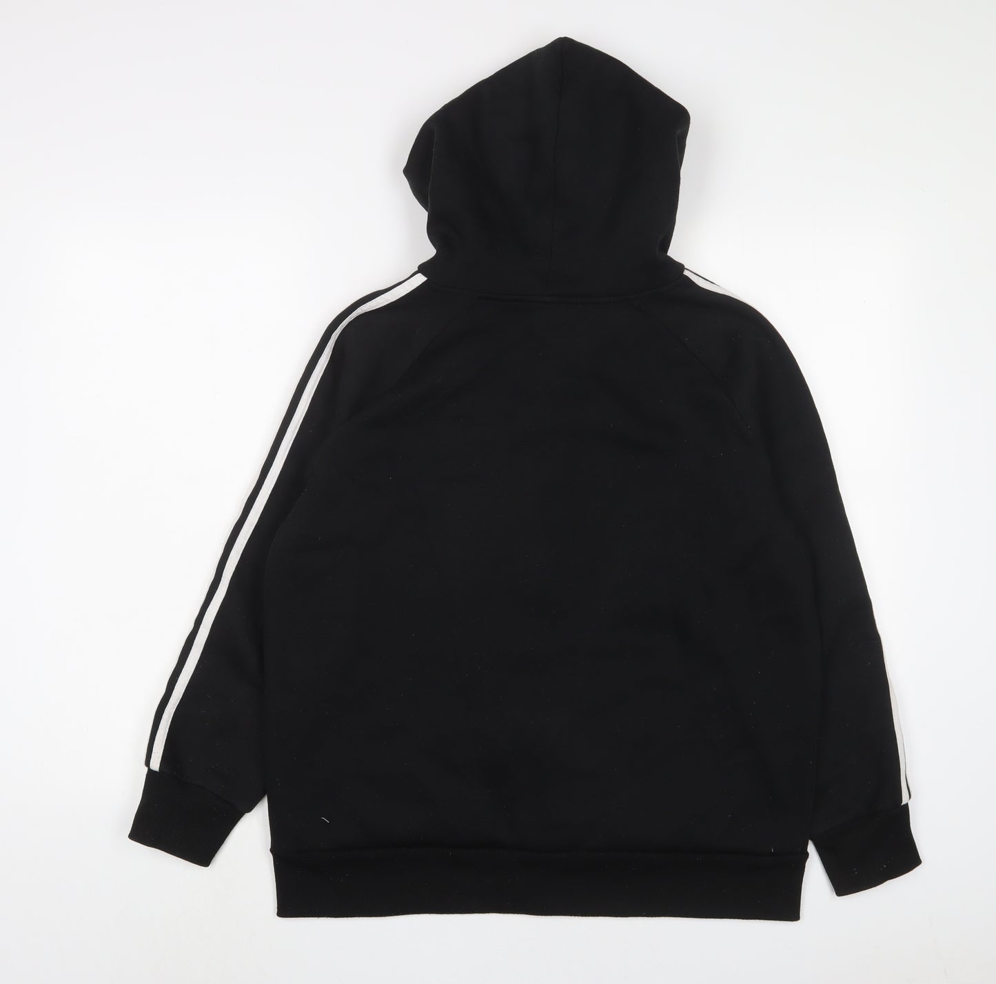 R&B Womens Black Cotton Full Zip Hoodie Size 16 Zip