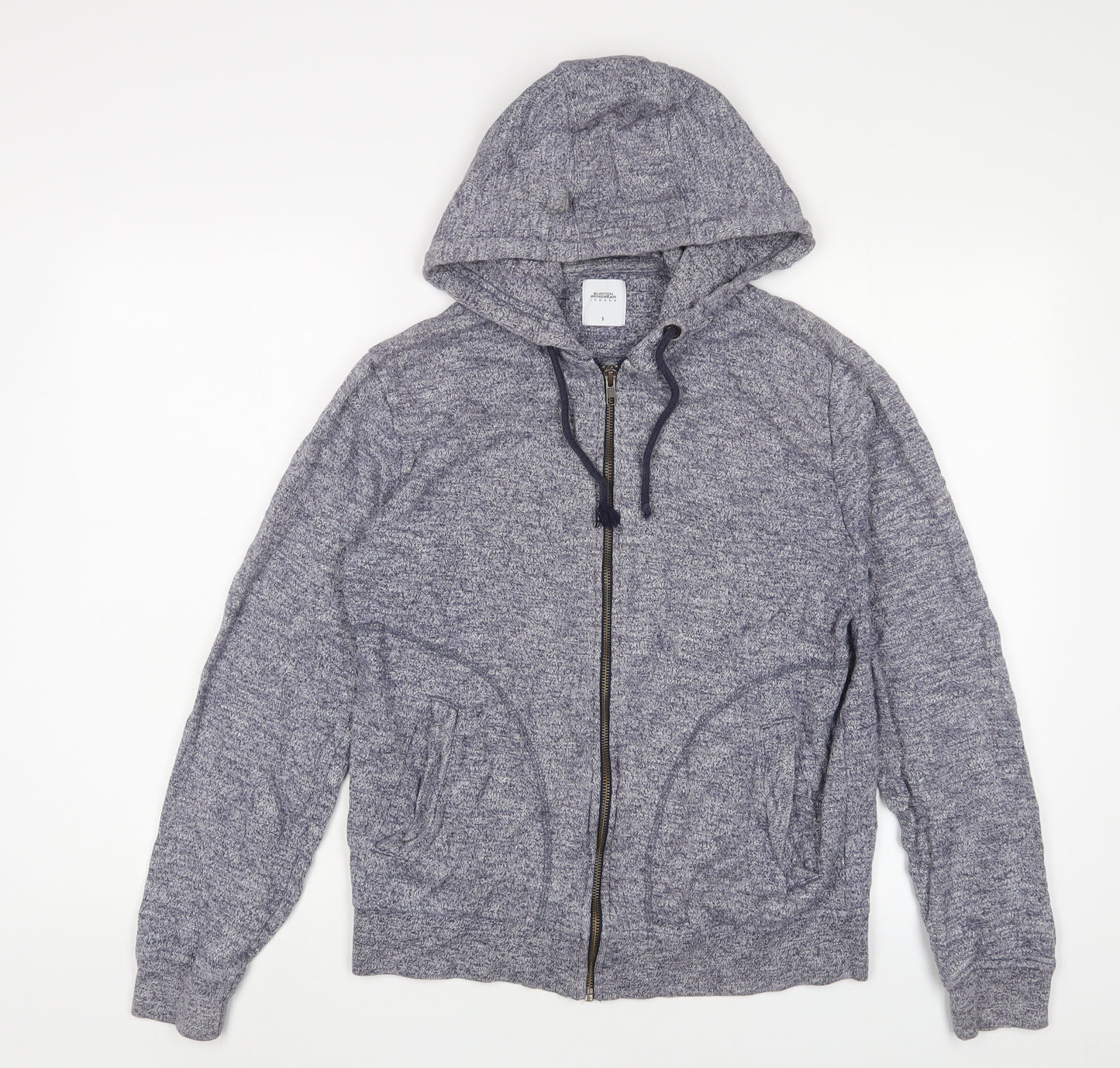 Burton Mens Blue Cotton Full Zip Hoodie Size S