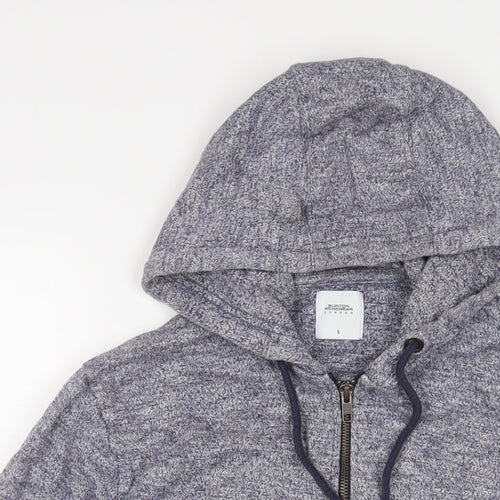 Burton Mens Blue Cotton Full Zip Hoodie Size S