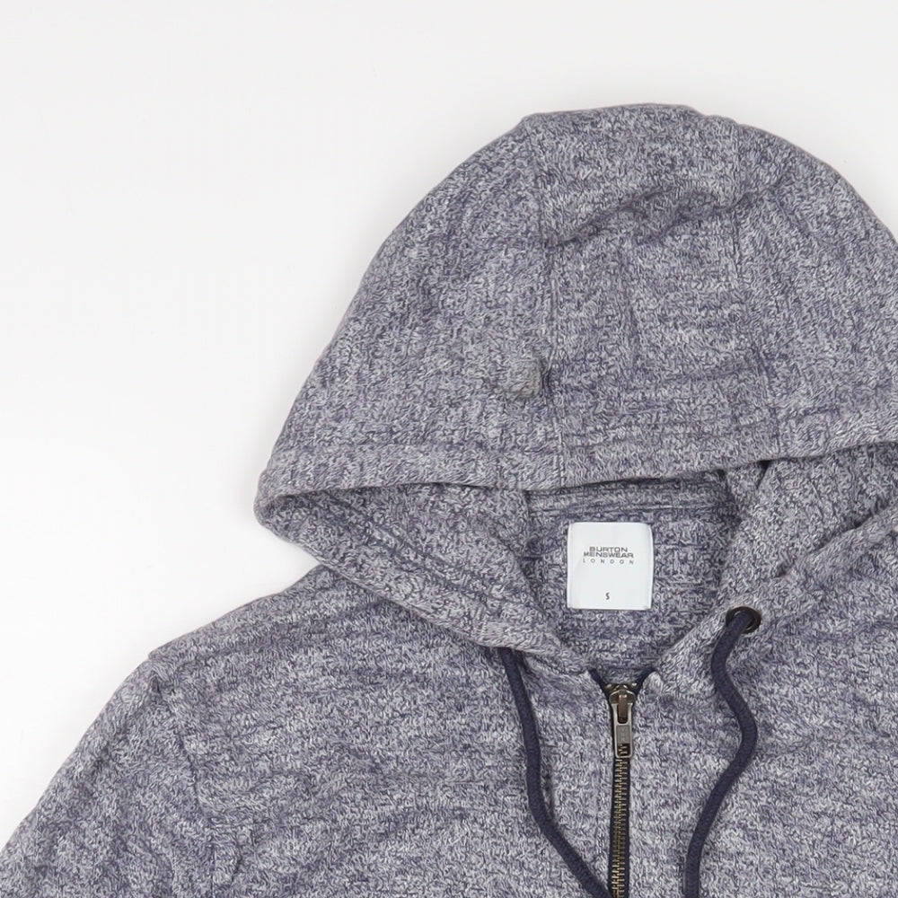 Burton Mens Blue Cotton Full Zip Hoodie Size S