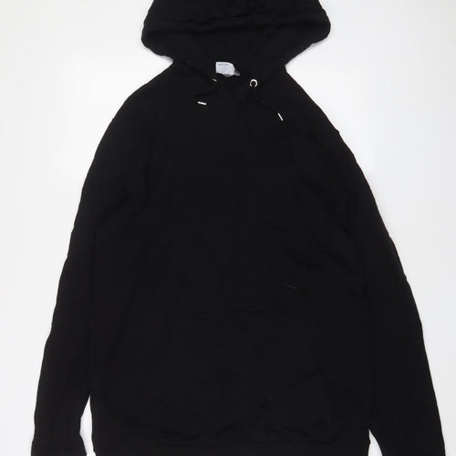 ASOS Mens Black Cotton Pullover Hoodie Size 2XL