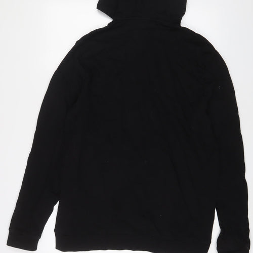 ASOS Mens Black Cotton Pullover Hoodie Size 2XL