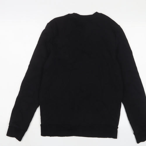 River Island Womens Black Cotton Pullover Sweatshirt Size S Pullover - Embroidered