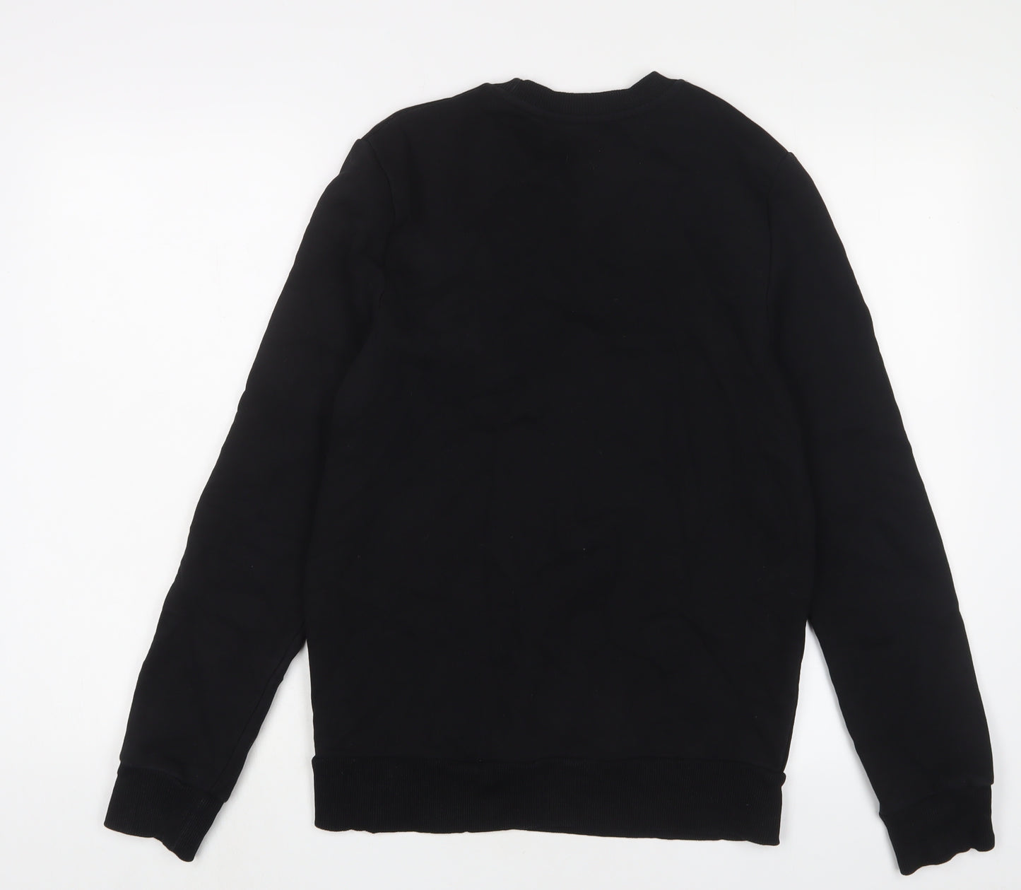 River Island Womens Black Cotton Pullover Sweatshirt Size S Pullover - Embroidered