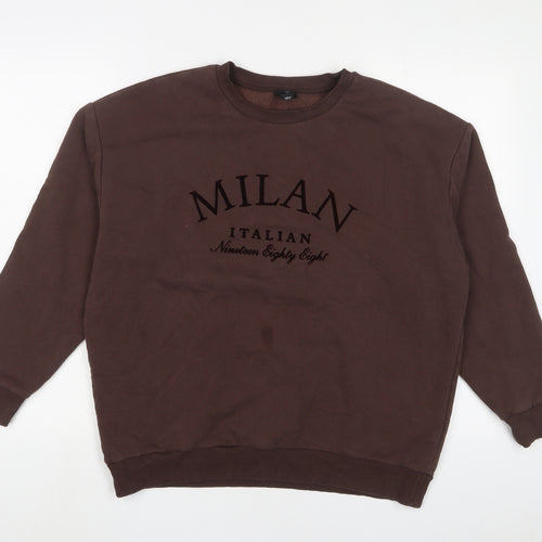 River Island Womens Brown Cotton Pullover Sweatshirt Size S Pullover - Milan
