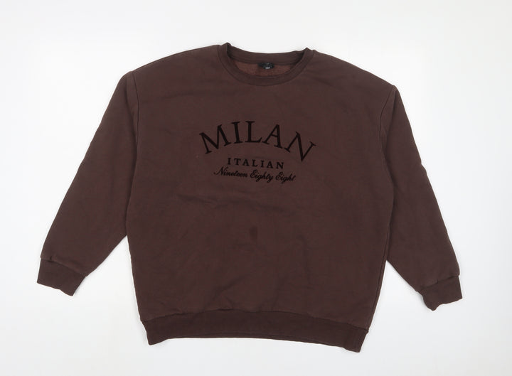 River Island Womens Brown Cotton Pullover Sweatshirt Size S Pullover - Milan