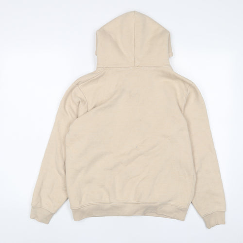 PRETTYLITTLETHING Womens Beige Cotton Pullover Hoodie Size S Pullover