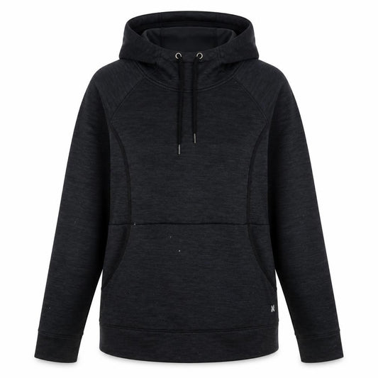 Front view of Next women’s grey polyester pullover hoodie, size UK 10, pullover