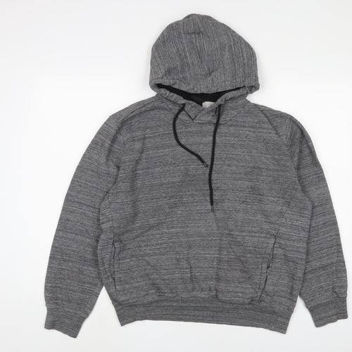 H&M Mens Grey Cotton Pullover Hoodie Size M