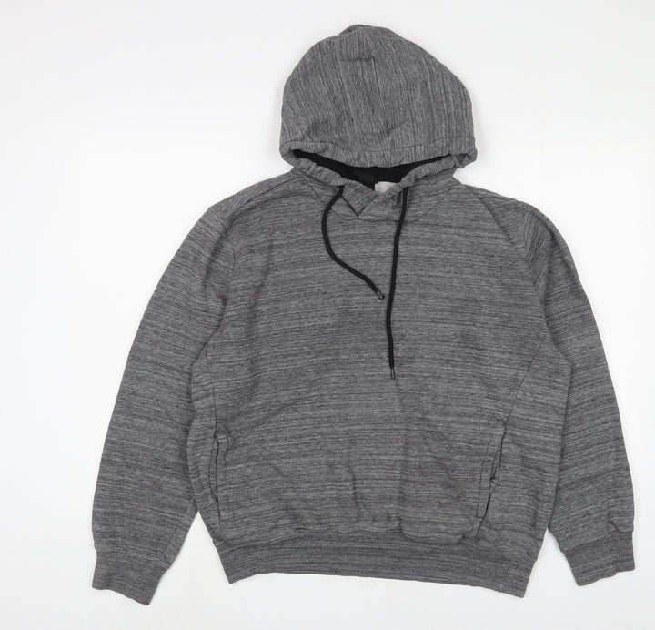 H&M Mens Grey Cotton Pullover Hoodie Size M