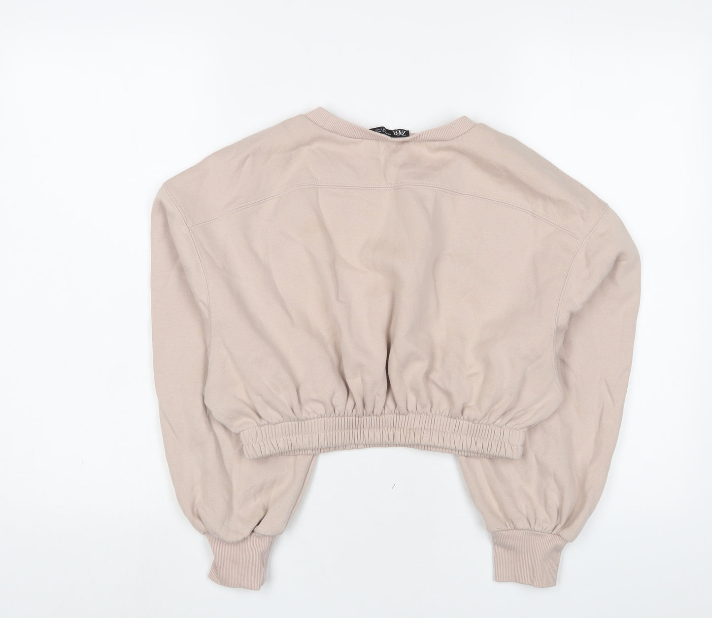 Zara Womens Pink Cotton Pullover Sweatshirt Size M Pullover
