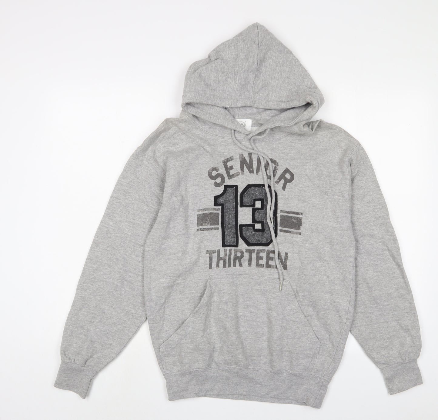 Jostens Mens Grey Cotton Pullover Hoodie Size S - Embroidered