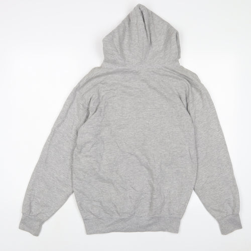 Jostens Mens Grey Cotton Pullover Hoodie Size S - Embroidered