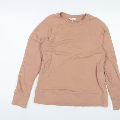 H&M Womens Pink Cotton Pullover Sweatshirt Size XS Pullover