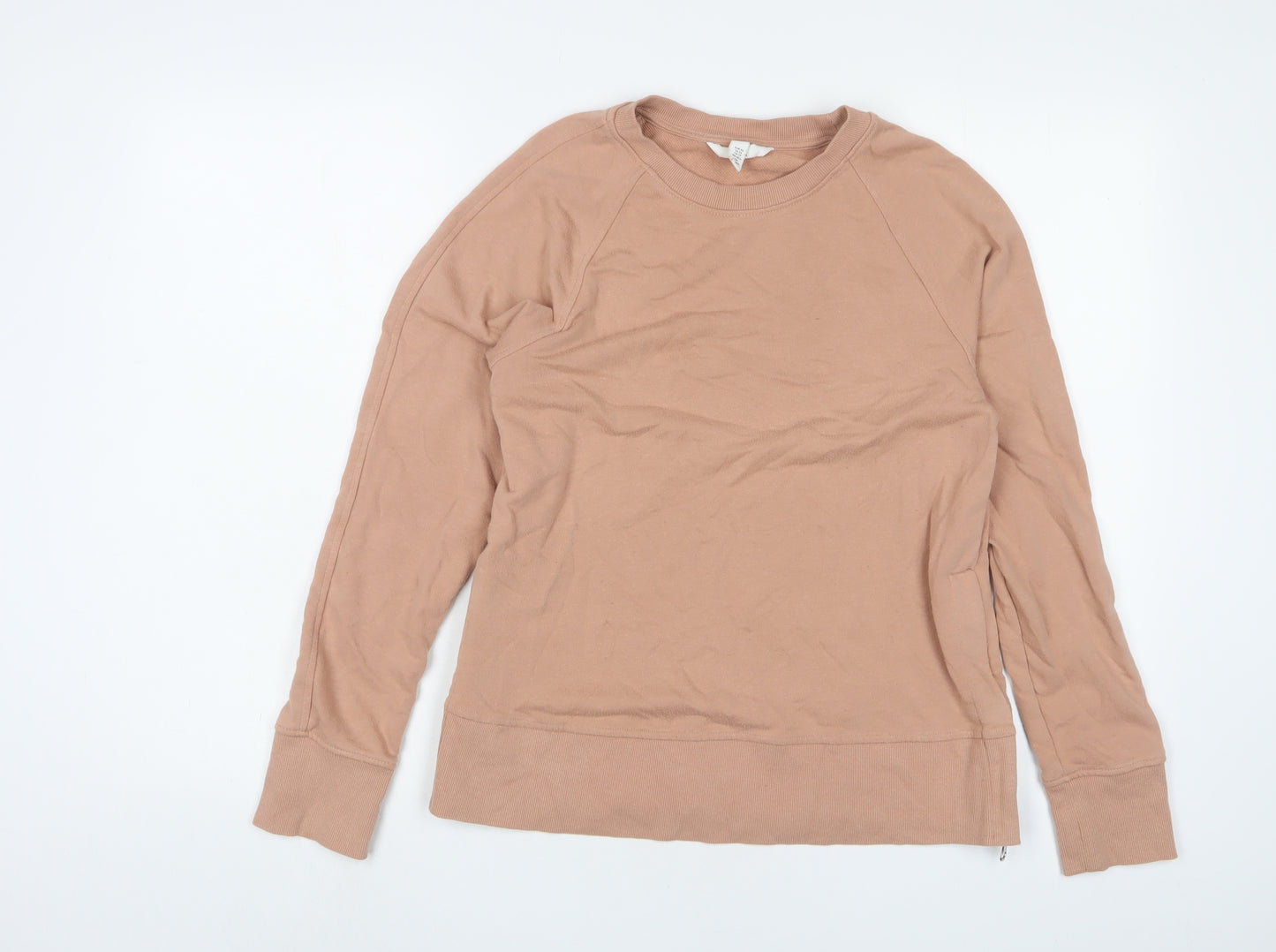 H&M Womens Pink Cotton Pullover Sweatshirt Size XS Pullover