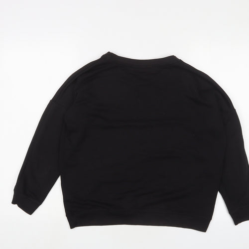 New Look Womens Black Cotton Pullover Sweatshirt Size S Pullover - Little black sweat