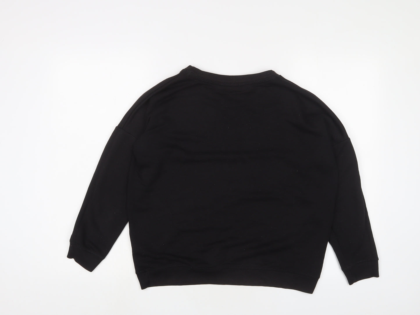 New Look Womens Black Cotton Pullover Sweatshirt Size S Pullover - Little black sweat