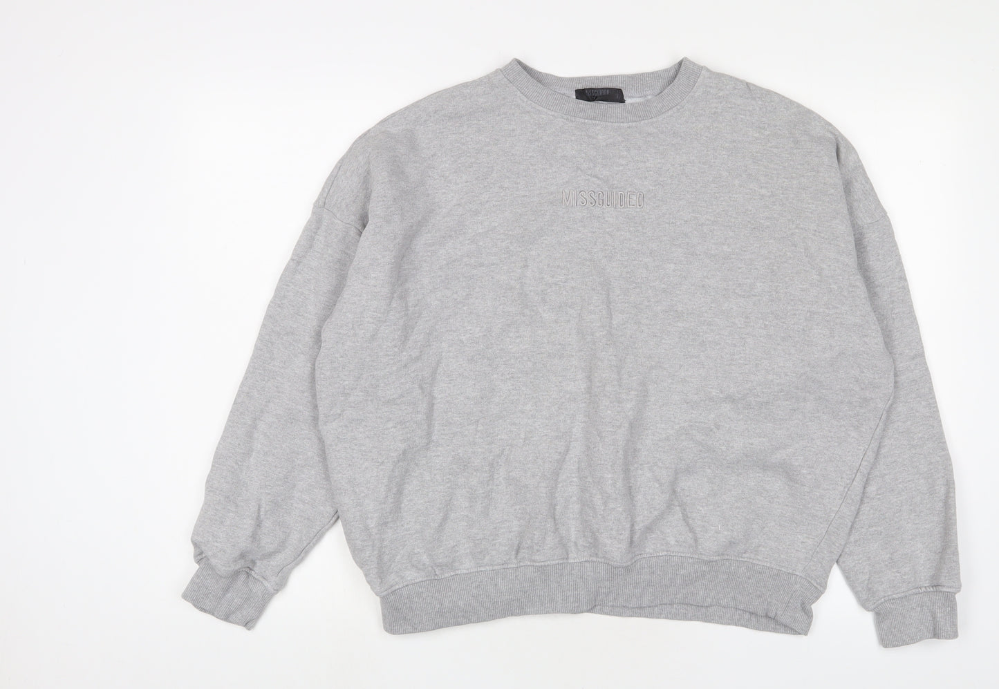 missgui Womens Grey Cotton Pullover Sweatshirt Size 12 Pullover
