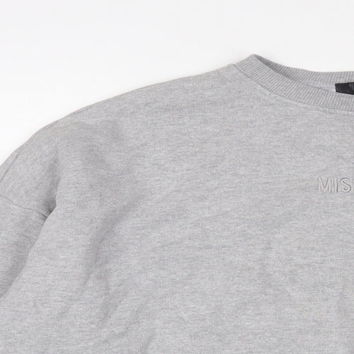 missgui Womens Grey Cotton Pullover Sweatshirt Size 12 Pullover