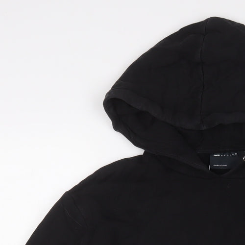 ASOS Mens Black Cotton Pullover Hoodie Size L
