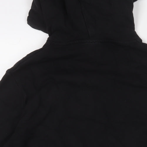 ASOS Mens Black Cotton Pullover Hoodie Size L
