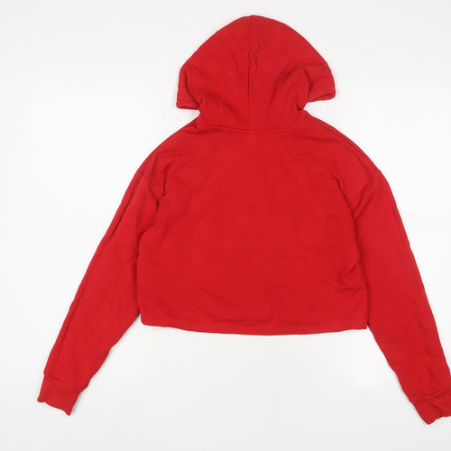 H&M Womens Red Cotton Pullover Hoodie Size XS Pullover