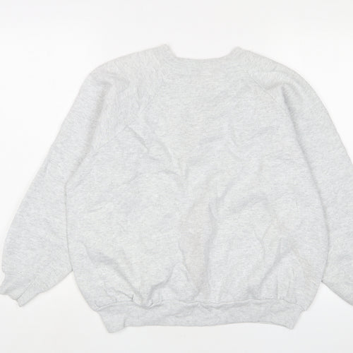 Hanes Herway Womens Grey Cotton Pullover Sweatshirt Size L Pullover - Christmas