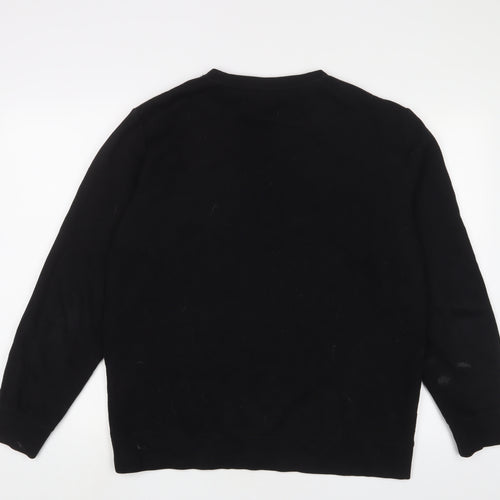 H&M Mens Black Cotton Pullover Sweatshirt Size M