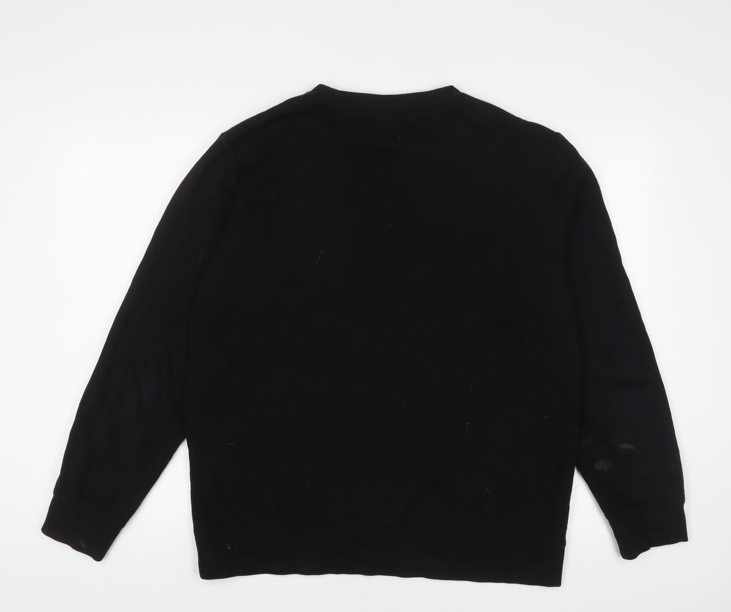 H&M Mens Black Cotton Pullover Sweatshirt Size M