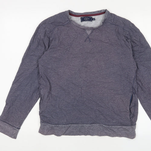 John Lewis Mens Blue Cotton Pullover Sweatshirt Size S