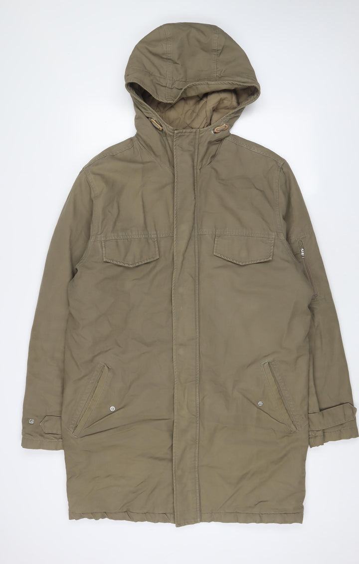 Linea Mens Green Jacket Coat Size S Zip