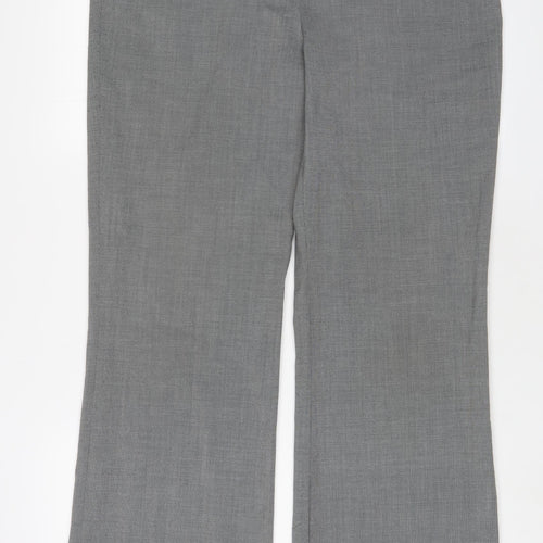 Paraphrase Womens Grey Polyester Trousers Size 16 L30 in Regular Hook & Eye