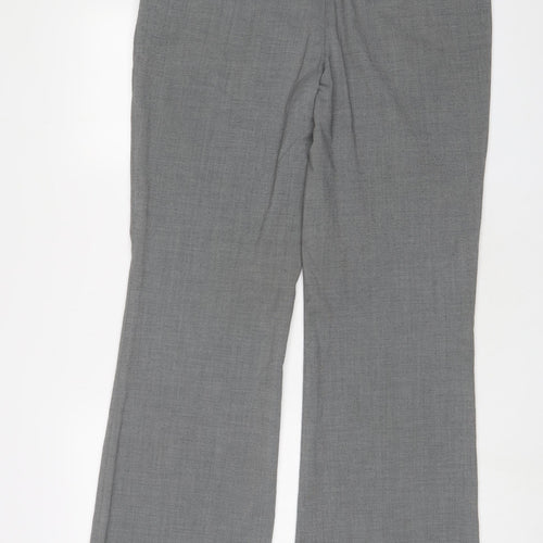 Paraphrase Womens Grey Polyester Trousers Size 16 L30 in Regular Hook & Eye
