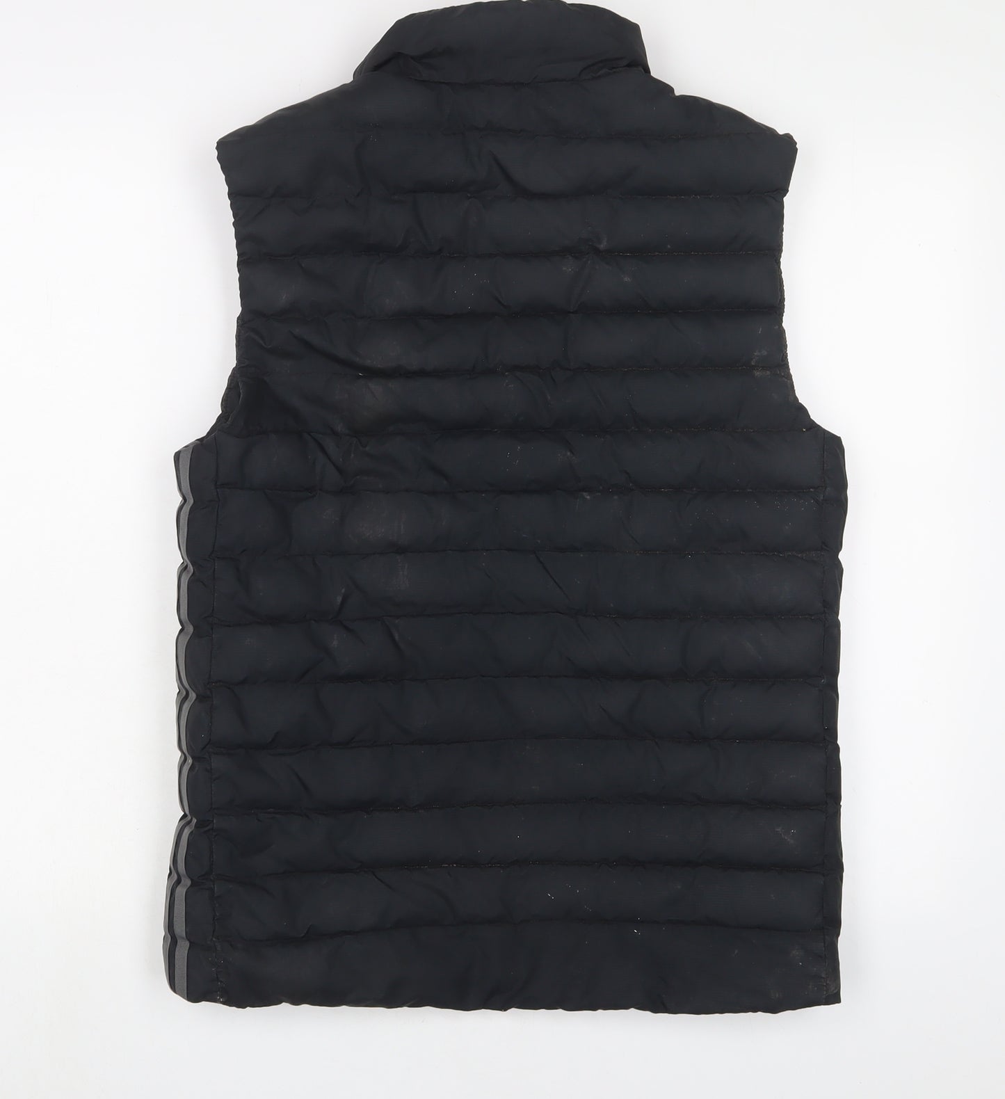 adidas Mens Black Gilet Jacket Size S Zip - Logo, Embroidered