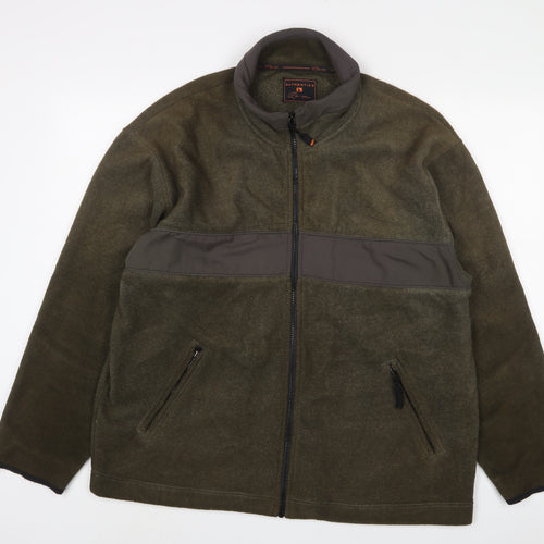 Authentic Mens Green Jacket Size L Zip