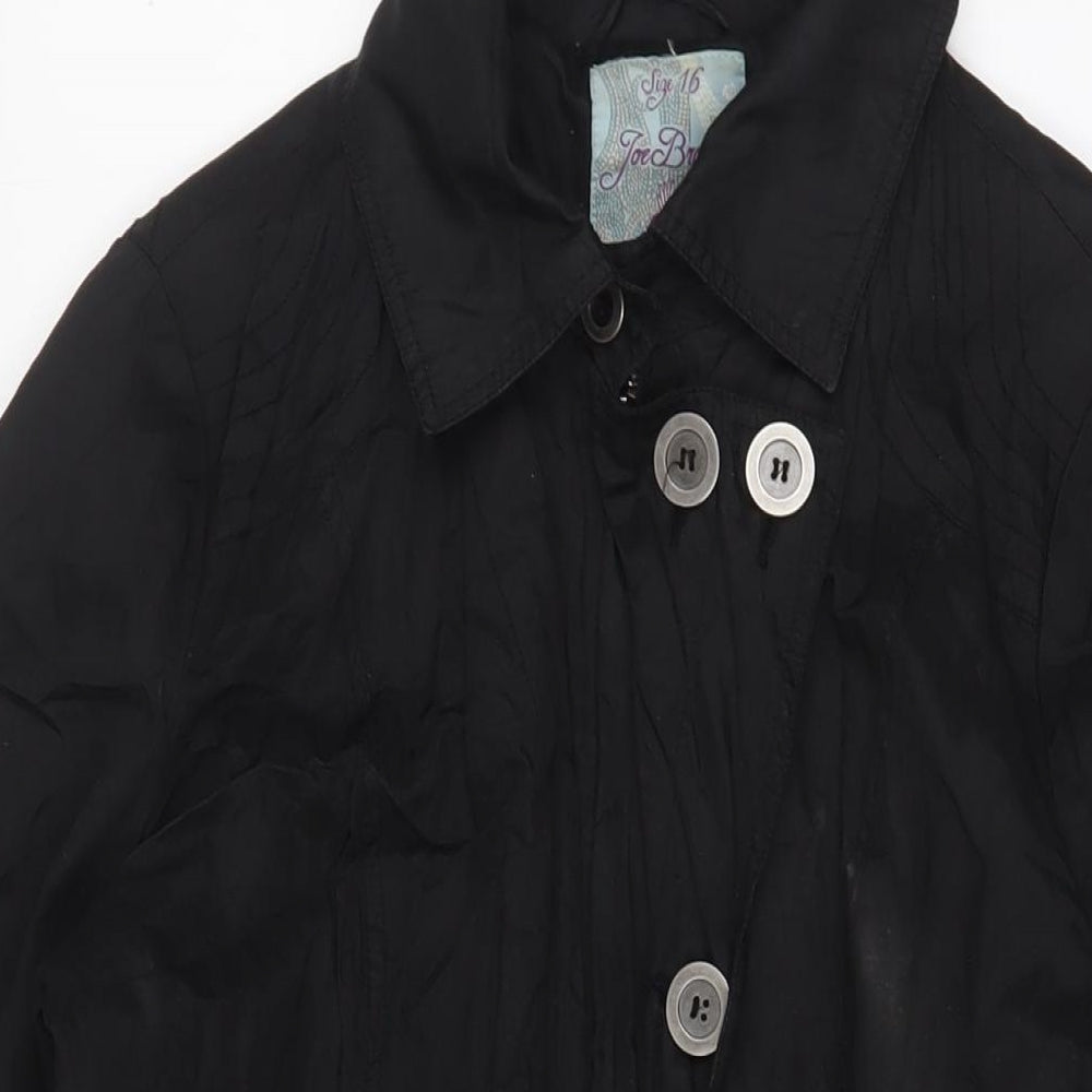 Joe Browns Womens Black Jacket Size 16 Zip