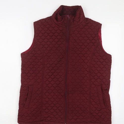 Rut Womens Red Gilet Jacket Size L Zip