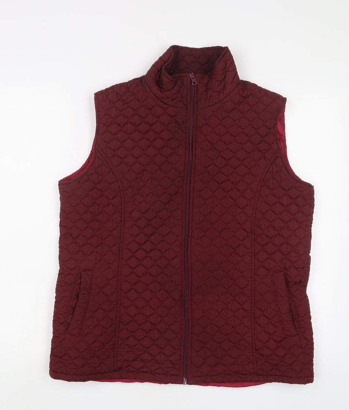 Rut Womens Red Gilet Jacket Size L Zip