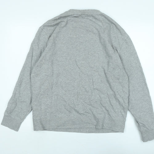 Lee Jeans Mens Grey Polyester Pullover Sweatshirt Size L - Logo