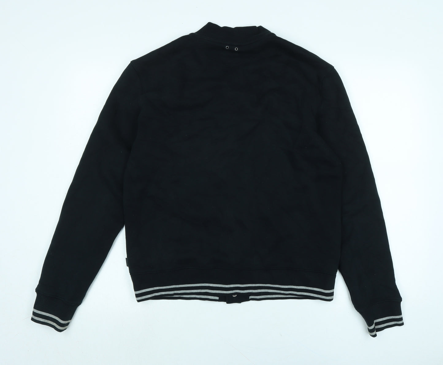 All Star Converse Mens Black Jacket Size S Snap - Logo
