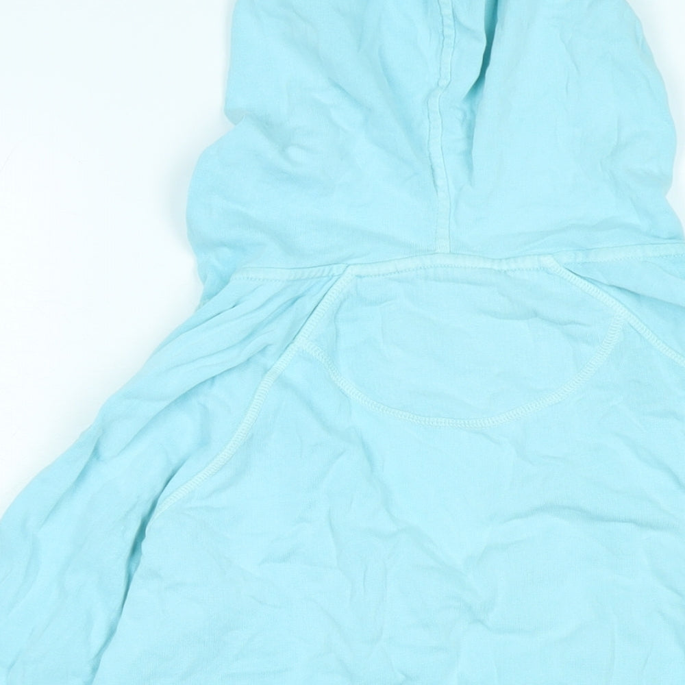 White Stuff Womens Blue Cotton Pullover Hoodie Size 10 - Logo