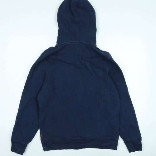 Levi's Mens Blue Cotton Pullover Hoodie Size M - Logo