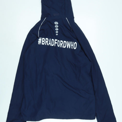 Mizuno Mens Blue Anorak Jacket Size XL Zip - Varisity Huddersfield-Bradfordwho