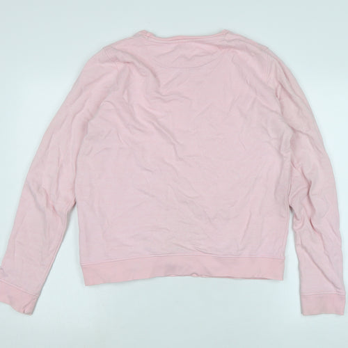 GANT Womens Pink Polyester Pullover Sweatshirt Size L - Logo