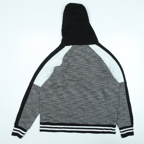 Souluxe Mens Grey Polyester Pullover Hoodie Size L - Logo